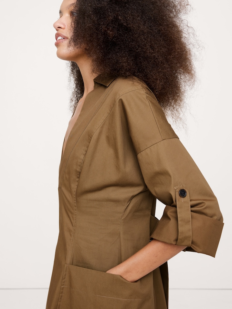 Cotton Twill Maxi Dress