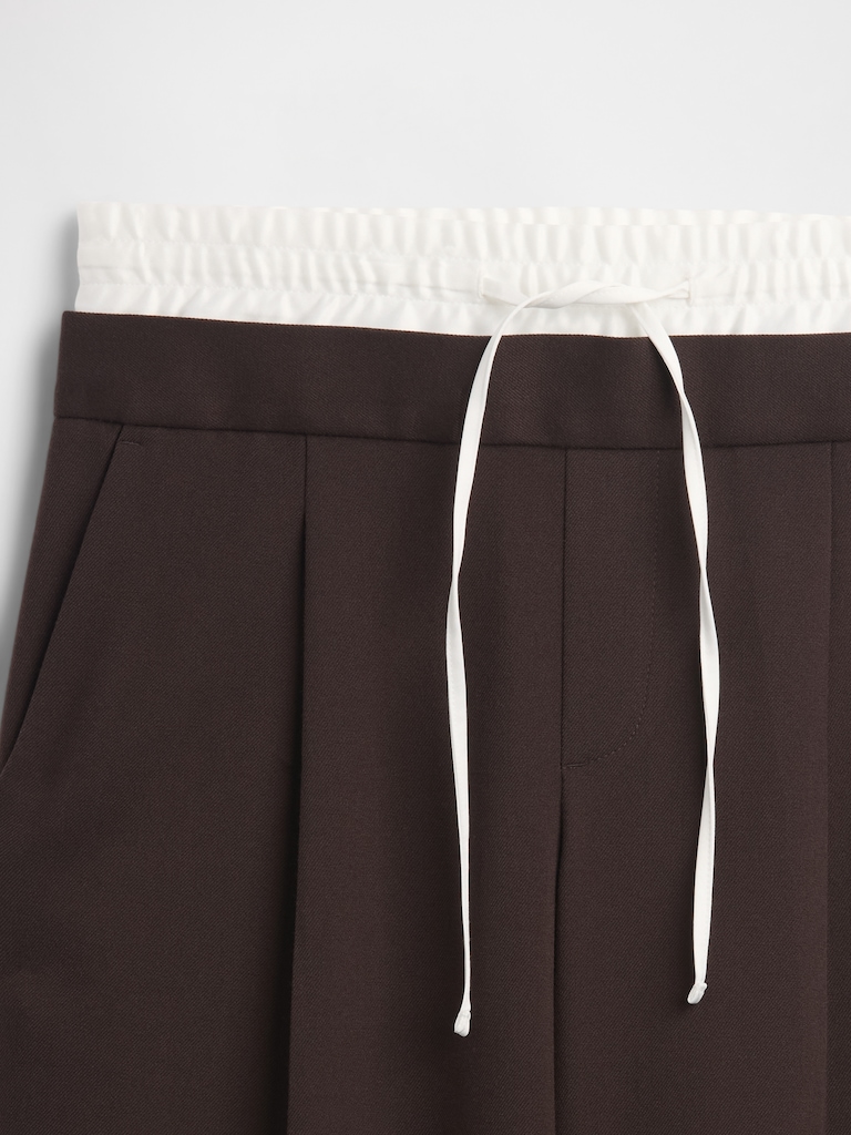 Mid Rise Double-Waist Pants