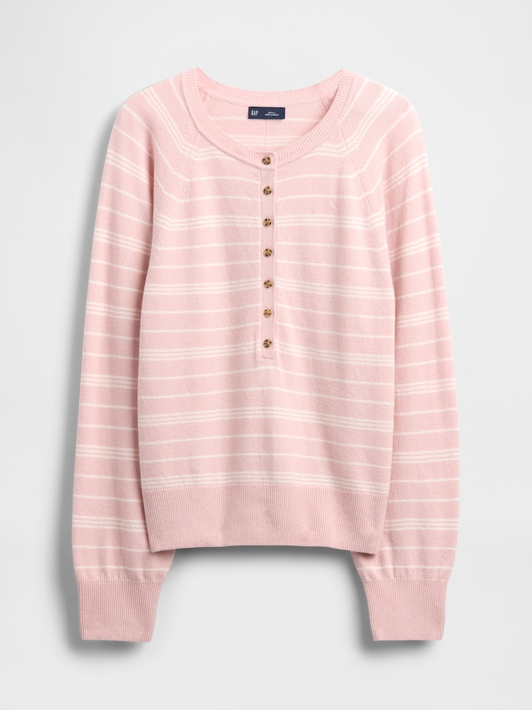 CashSoft Henley Sweater