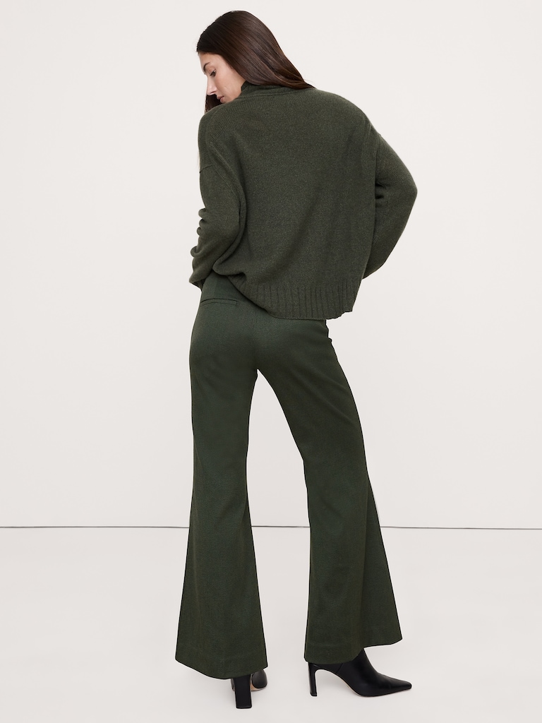 Mid-Rise Flare Italian Twill Pant