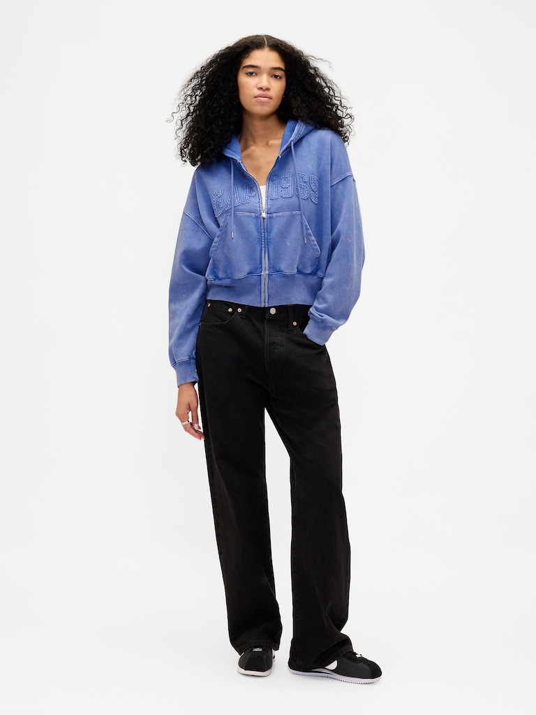 VintageSoft 1969 Logo Zip Hoodie