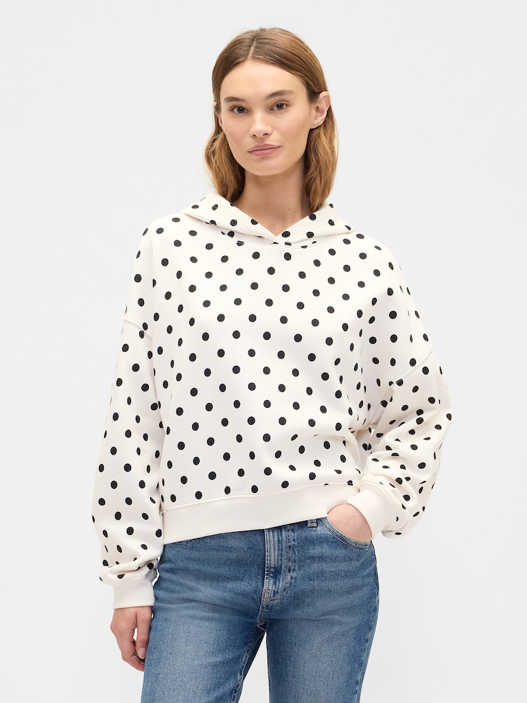 Relaxed Gap Mini-Logo Cropped Hoodie