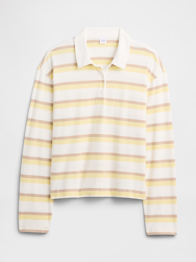 Oversized Stripe Rugby Polo Shirt