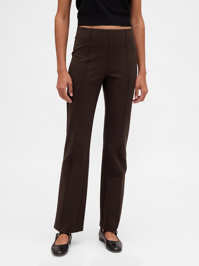 High Rise Double Knit Boot Pants