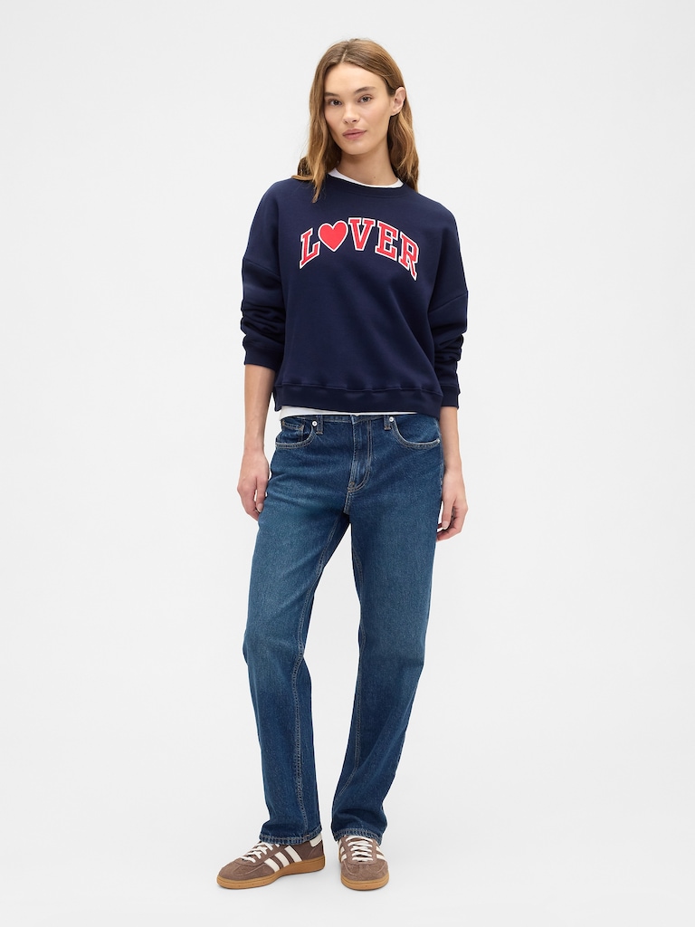 Oversized Holiday Graphic Sweatshirt