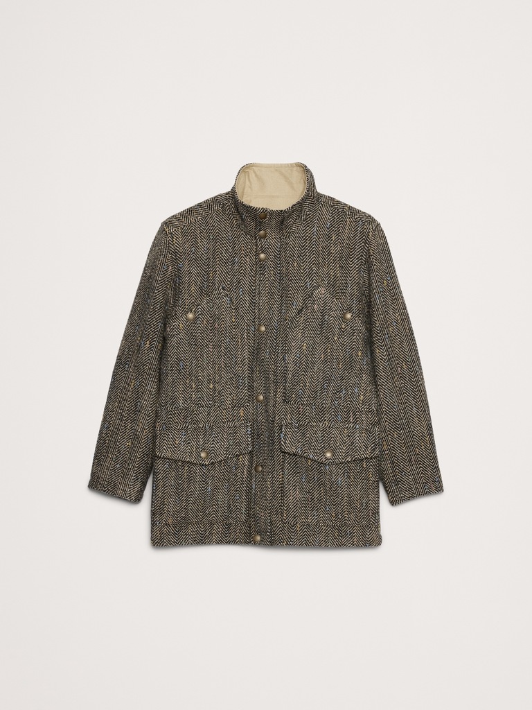 Herringbone Tweed Parka