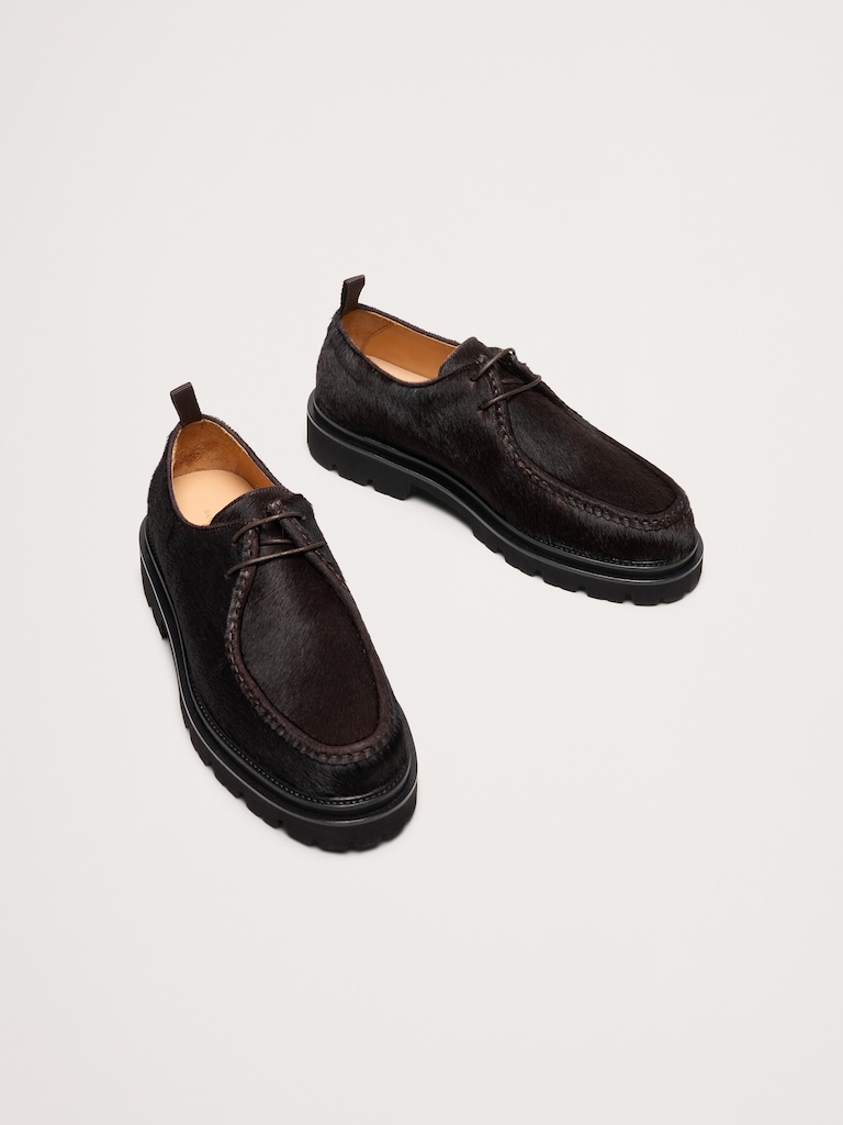 Italian Haircalf Leather Derby Shoe