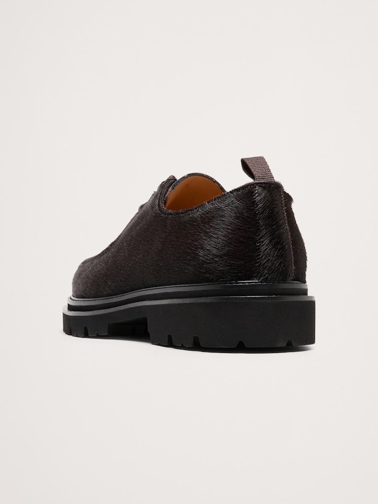 Italian Haircalf Leather Derby Shoe