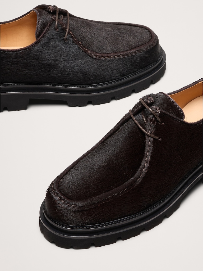 Italian Haircalf Leather Derby Shoe