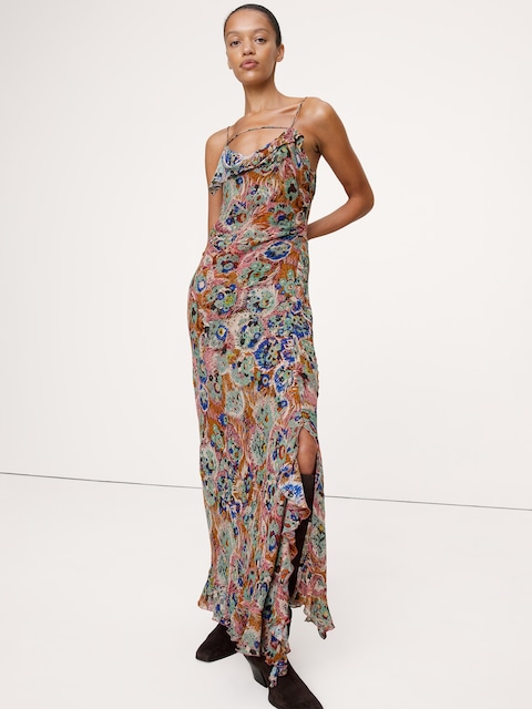 chinese dress ladies Beverley Yellow Mesh Maxi Dress