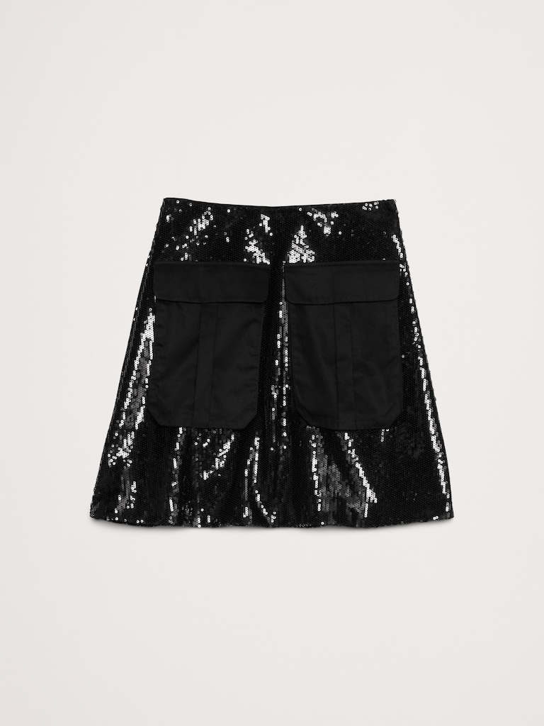 Sequin Ponte Mini Skirt