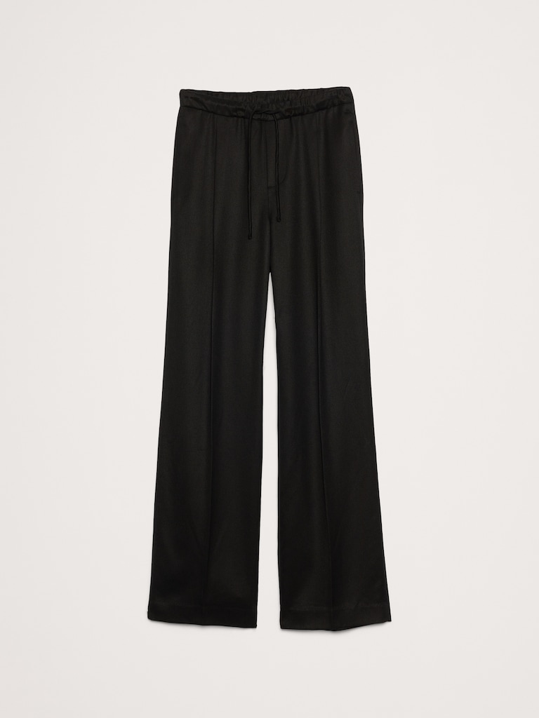 High-Rise Wide-Leg Drapey TENCEL™ Pull-On Pant