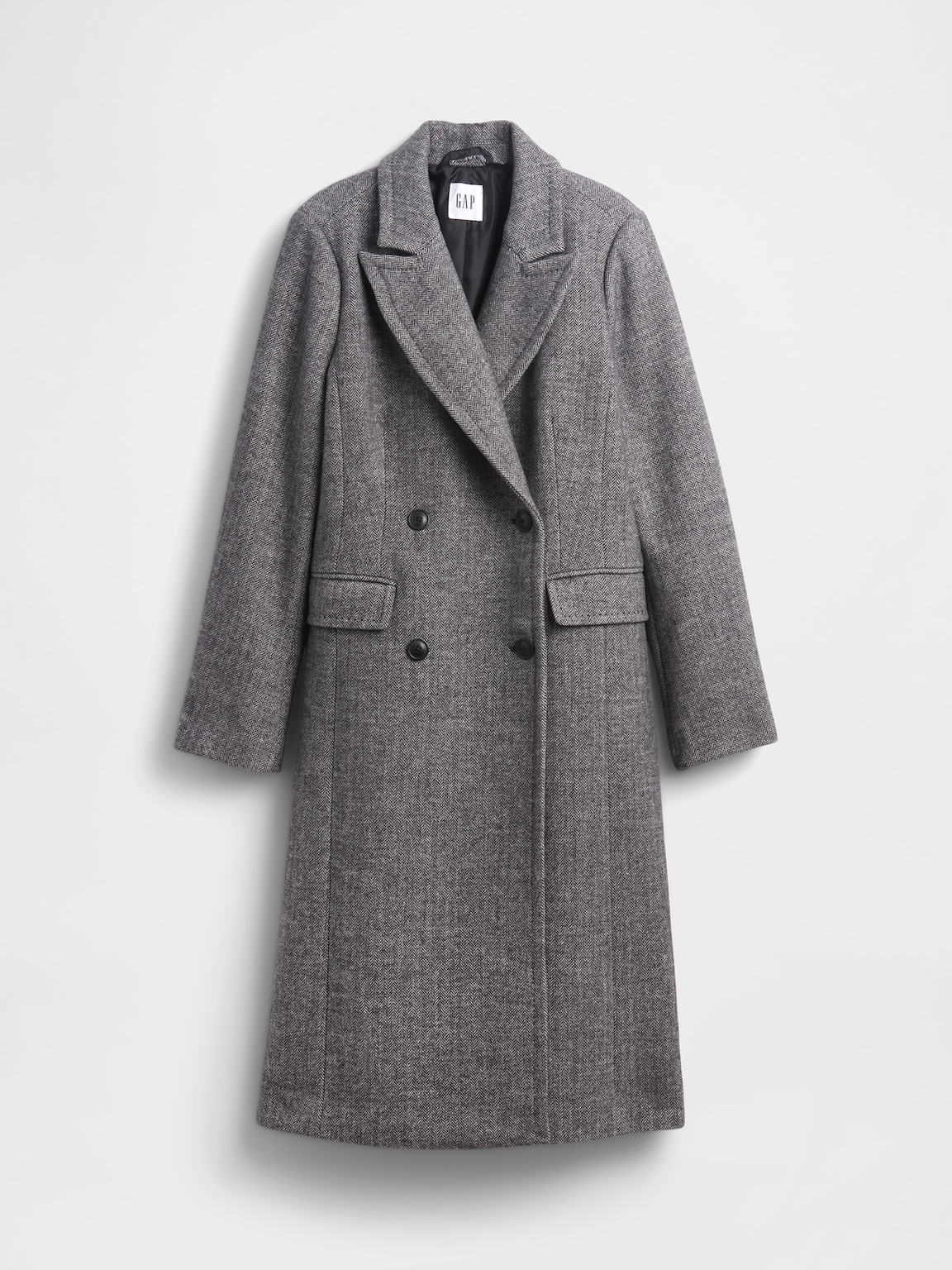 Wool-Blend Chesterfield Coat