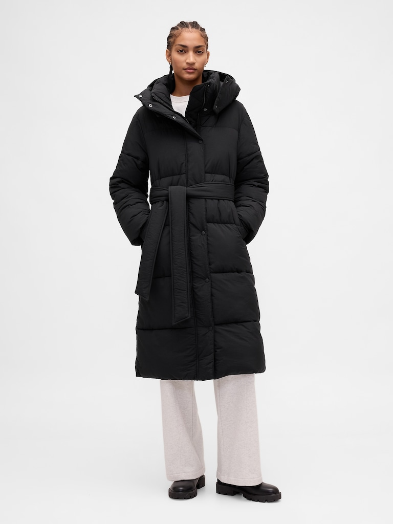 Belted Puffer Coat