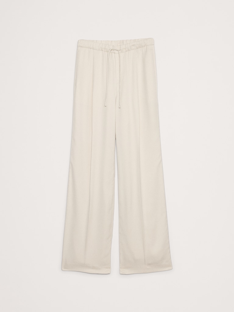 High-Rise Wide-Leg Drapey TENCEL™ Pull-On Pant