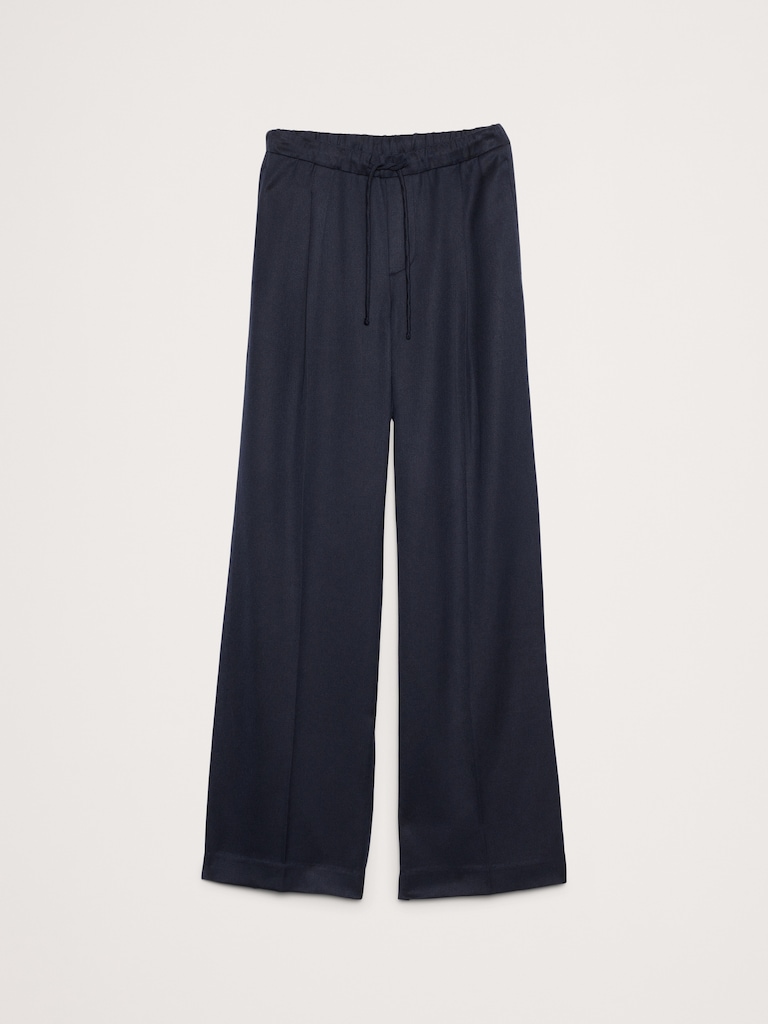 High-Rise Wide-Leg Drapey TENCEL™ Pull-On Pant