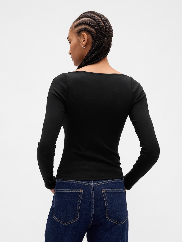 Modern Lace-Trim Top