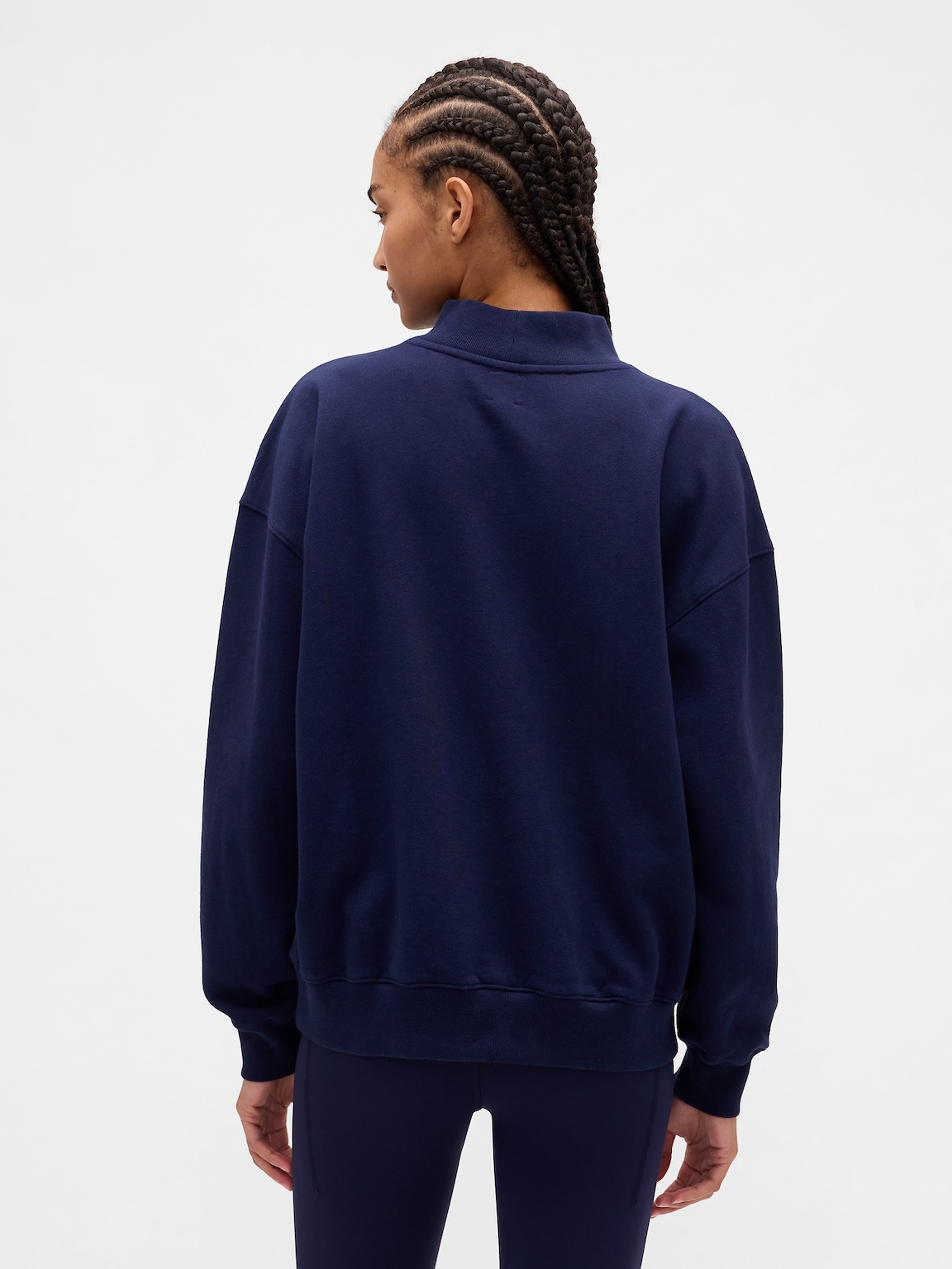 Heavyweight French Terry Oversized Mockneck Logo Sweatshirt