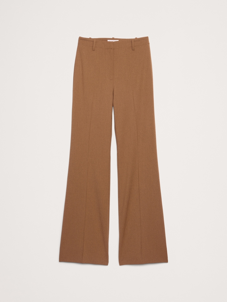 High-Rise Flare Italian Wool Pant