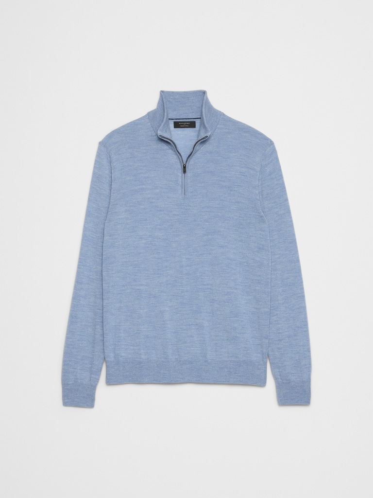 Merino Wool Quarter-Zip Sweater