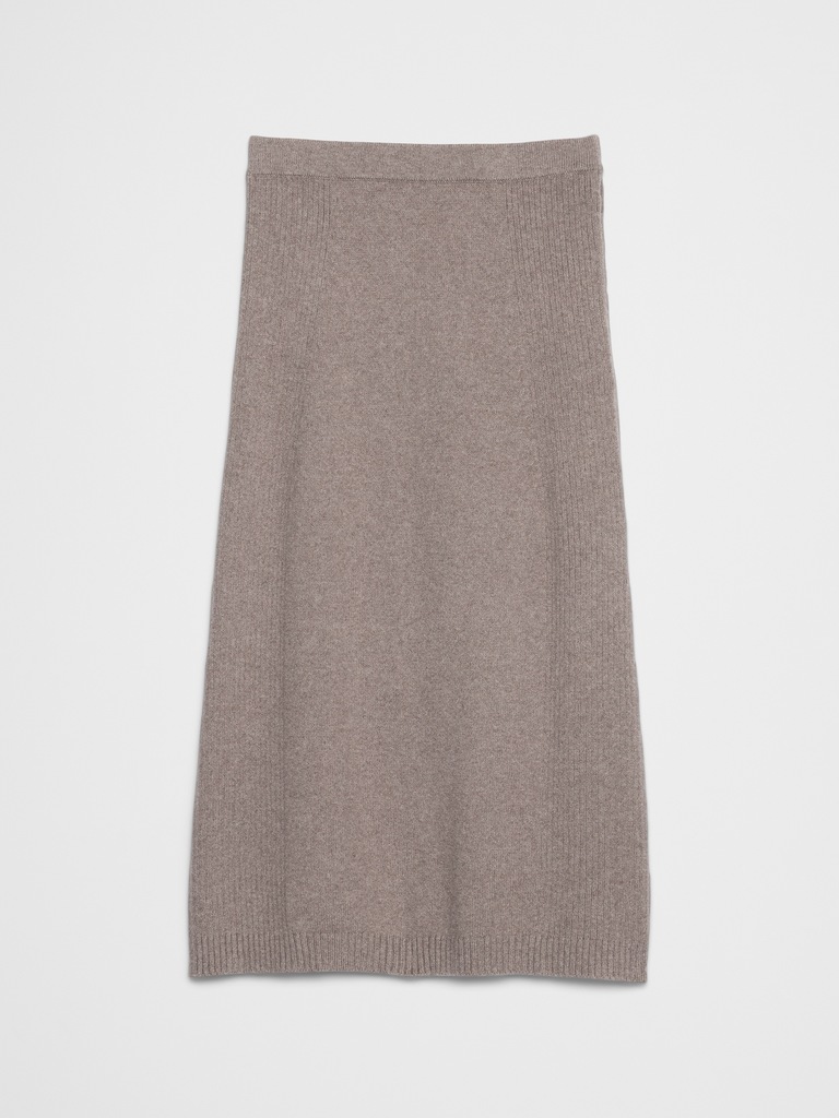 Ribbed Midi Sweater Skirt