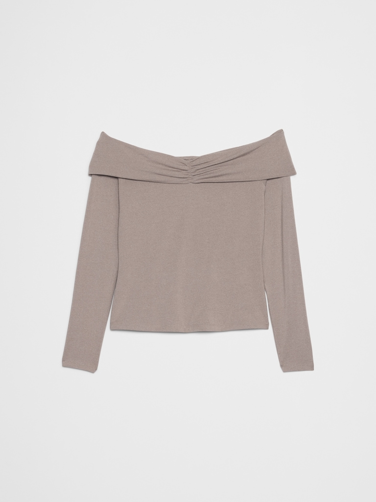 Soft Stretch Off-Shoulder Top