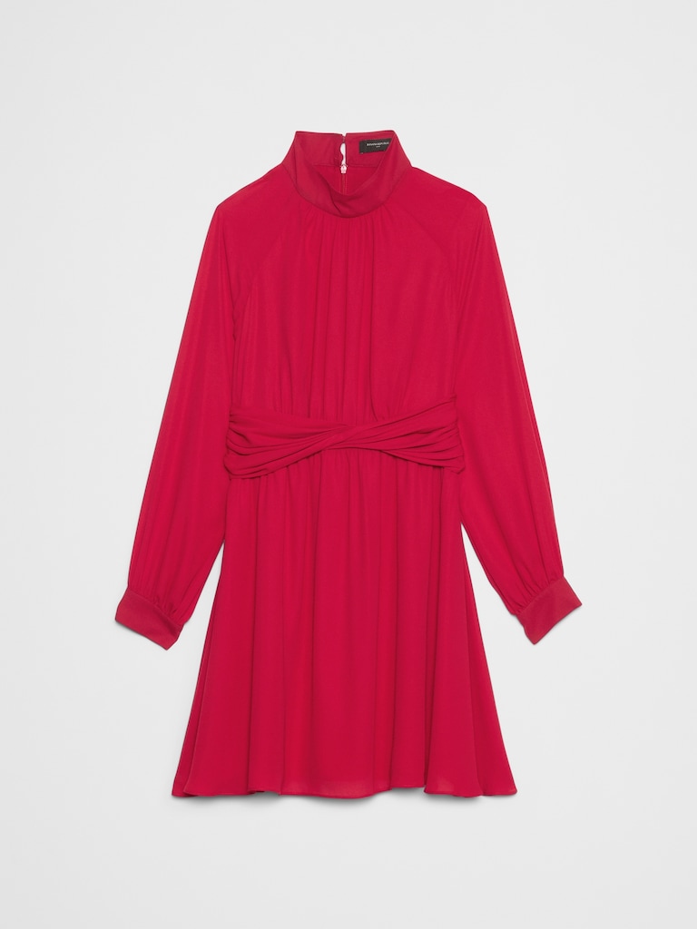 Twisted-Waist Mini Dress