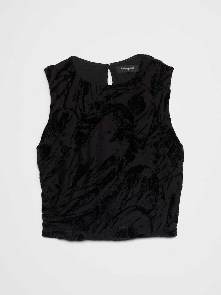 Velvet High-Neck Top