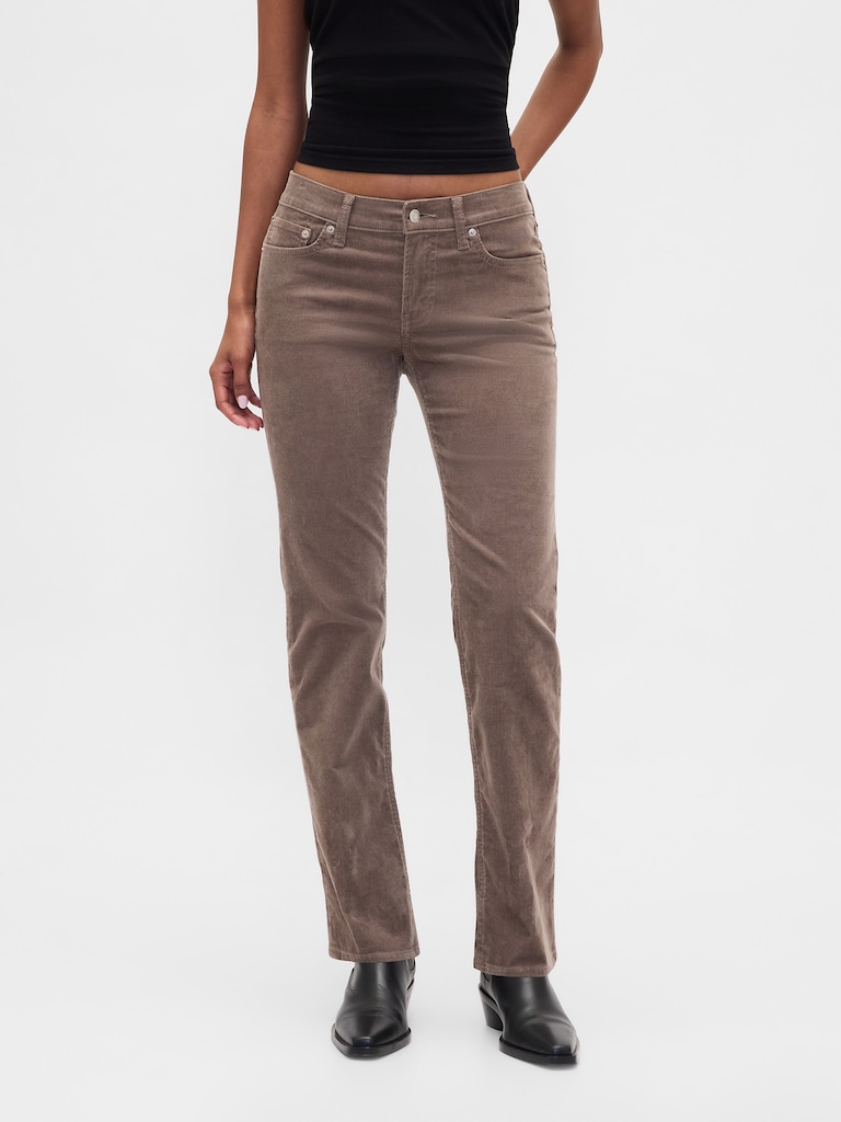 Low Rise Corduroy '90s Slim Straight Pants