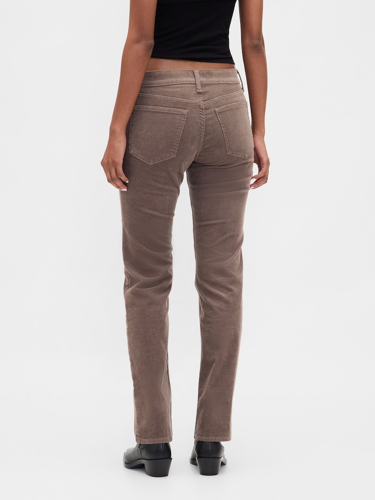 Low Rise Corduroy '90s Slim Straight Pants