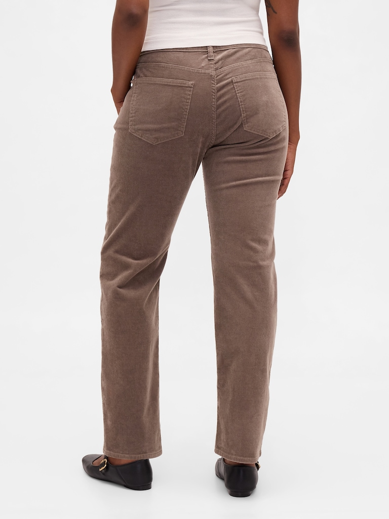 Low Rise Corduroy '90s Slim Straight Pants