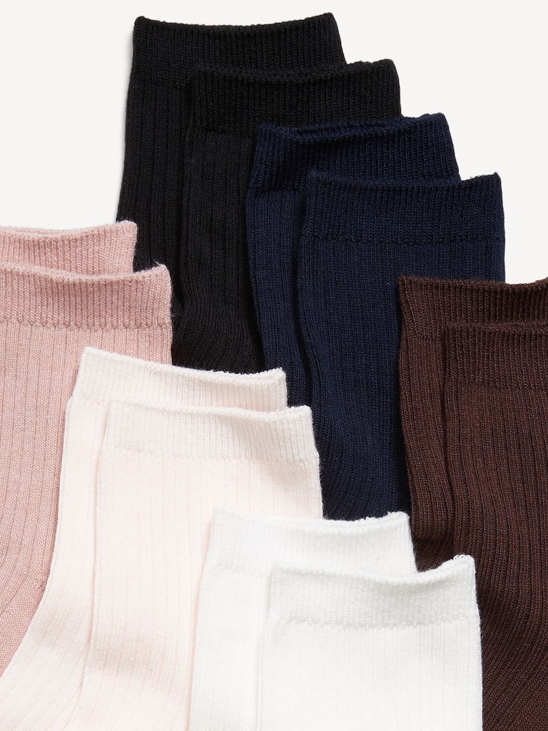 Novelty Quarter Crew Socks 6-Pack for Women