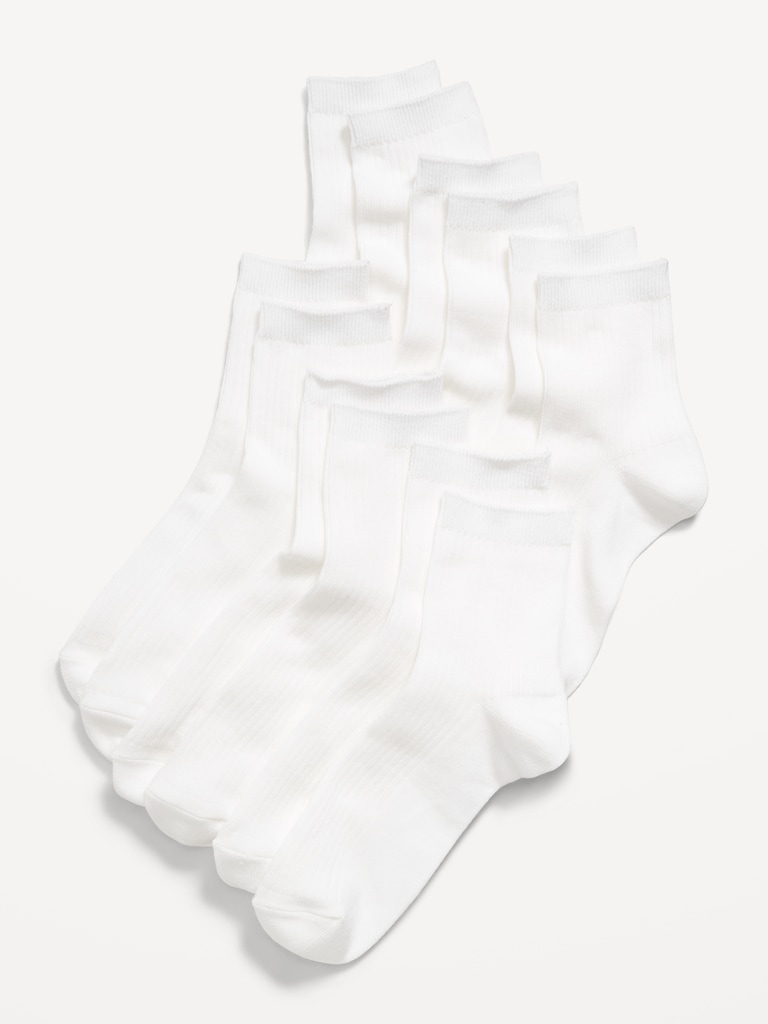 Novelty Quarter Crew Socks 6-Pack for Women