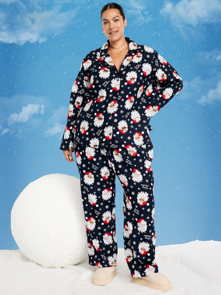 Printed Flannel Pajama Pant Set for Women