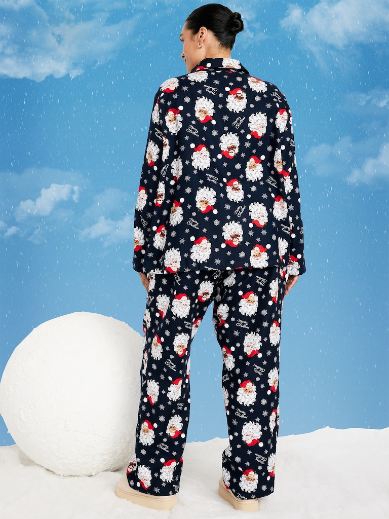 Printed Flannel Pajama Pant Set for Women