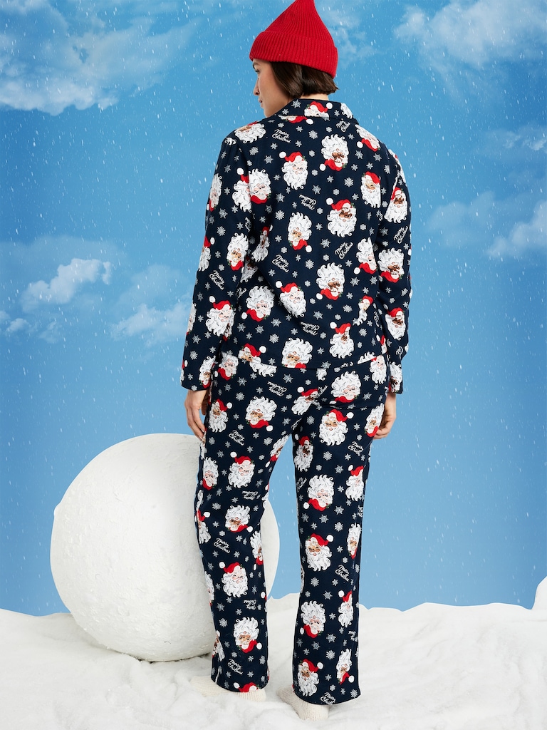 Printed Flannel Pajama Pant Set for Women