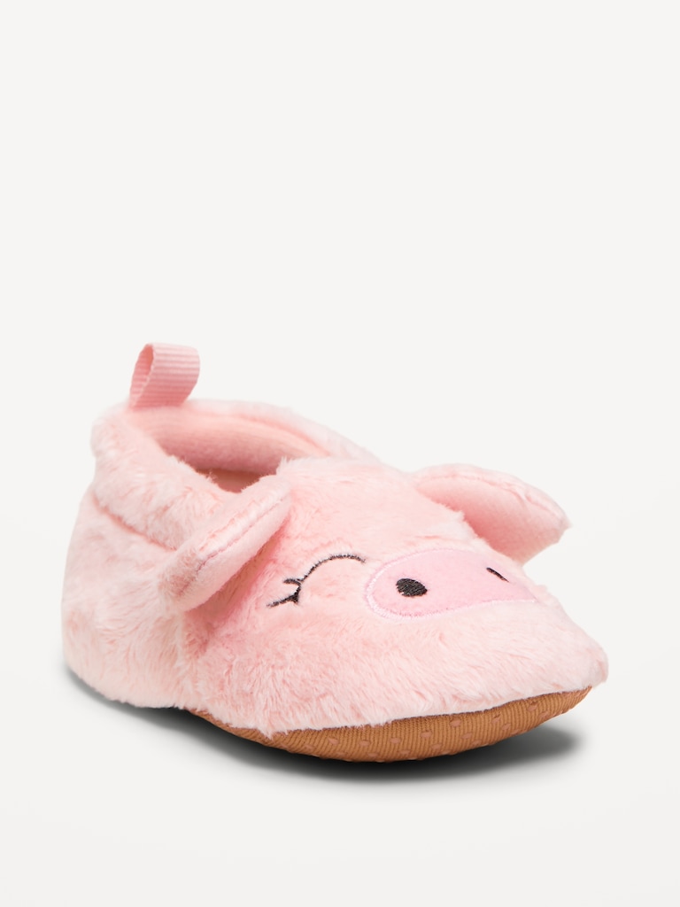 Velour Critter Slippers for Baby