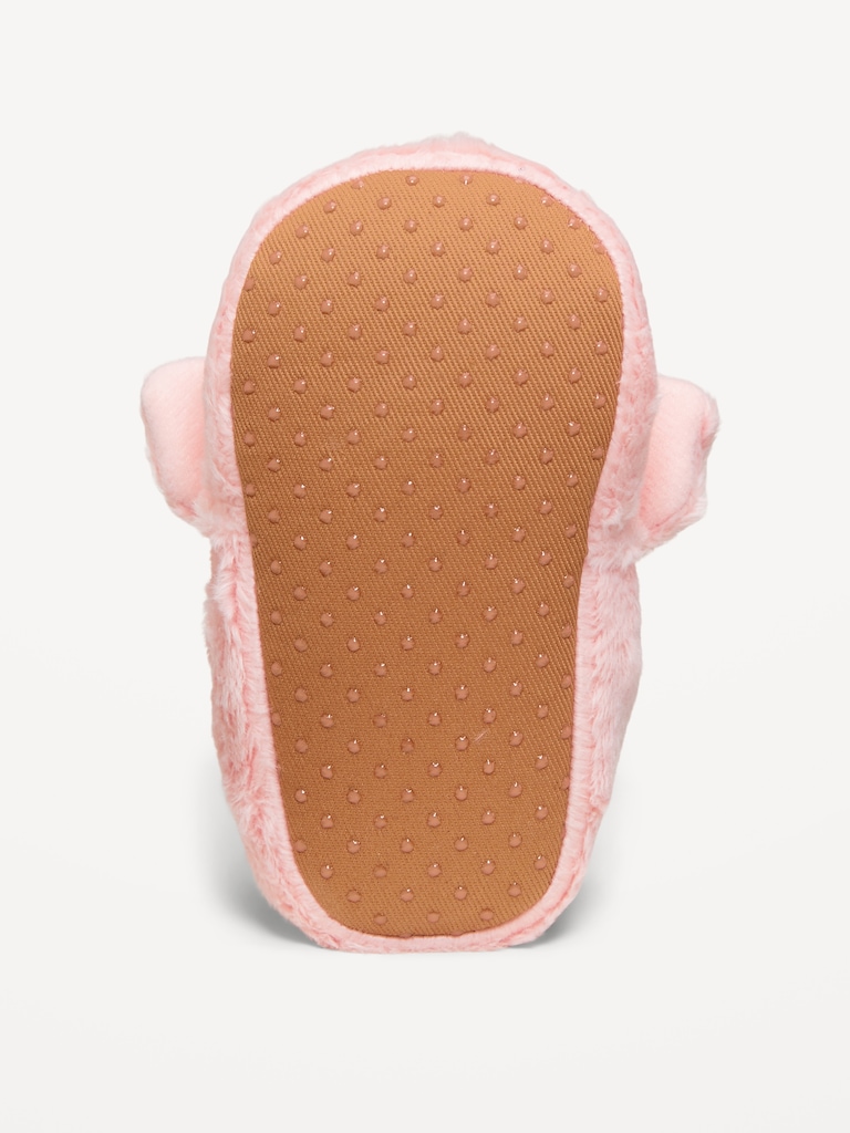 Velour Critter Slippers for Baby