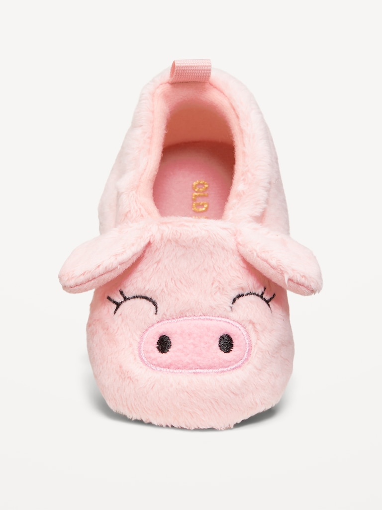 Velour Critter Slippers for Baby