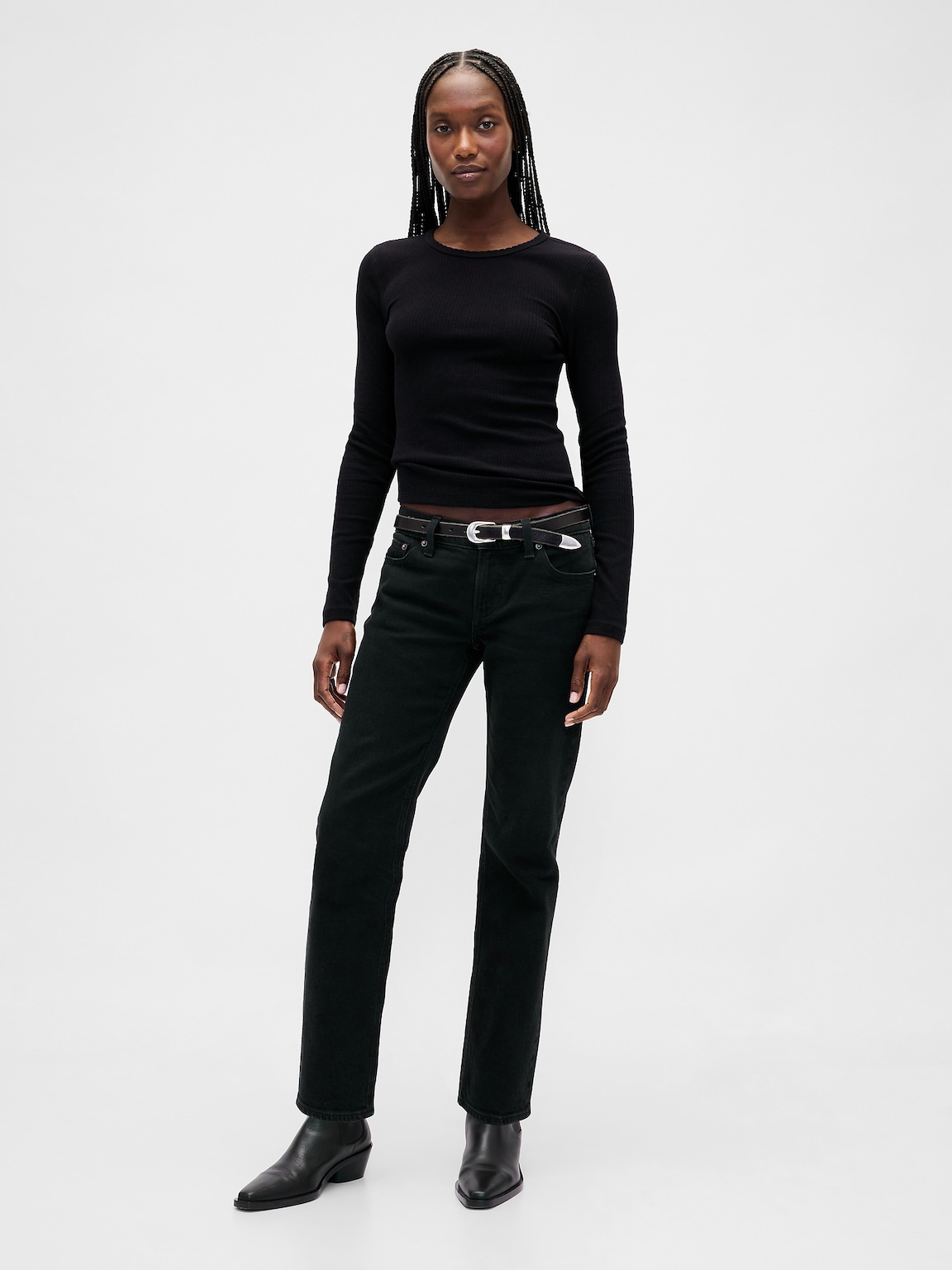 Pointelle Rib T-Shirt