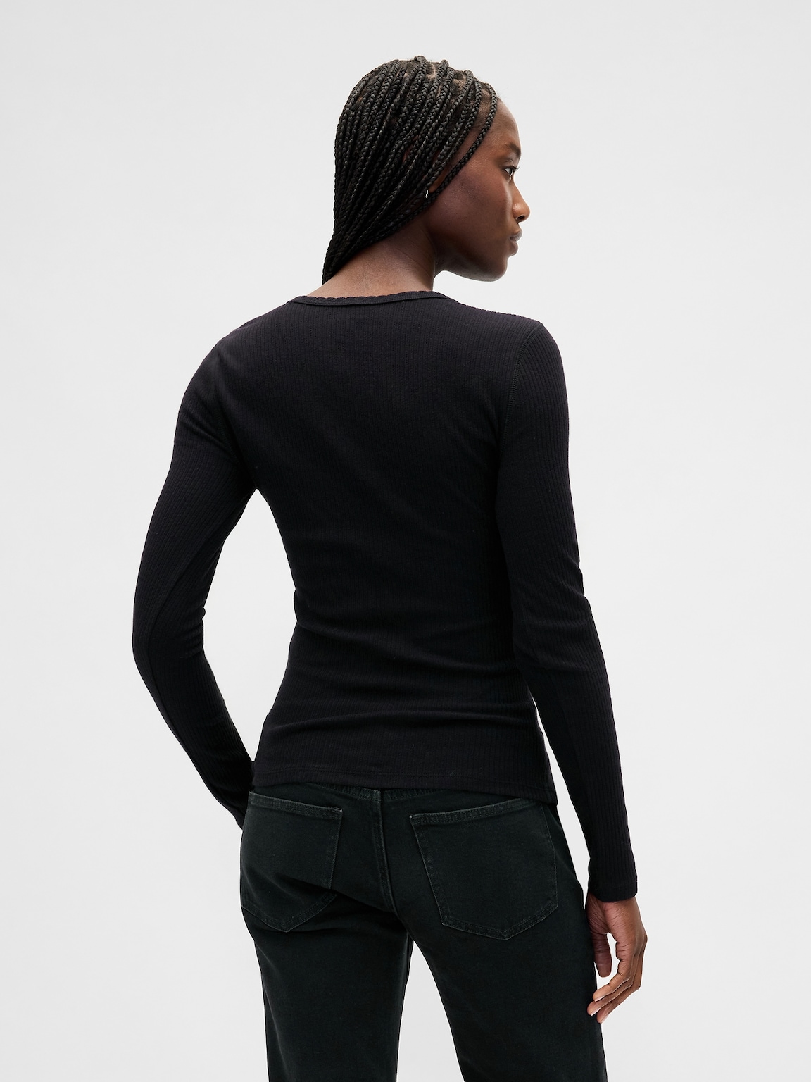 Pointelle Rib T-Shirt