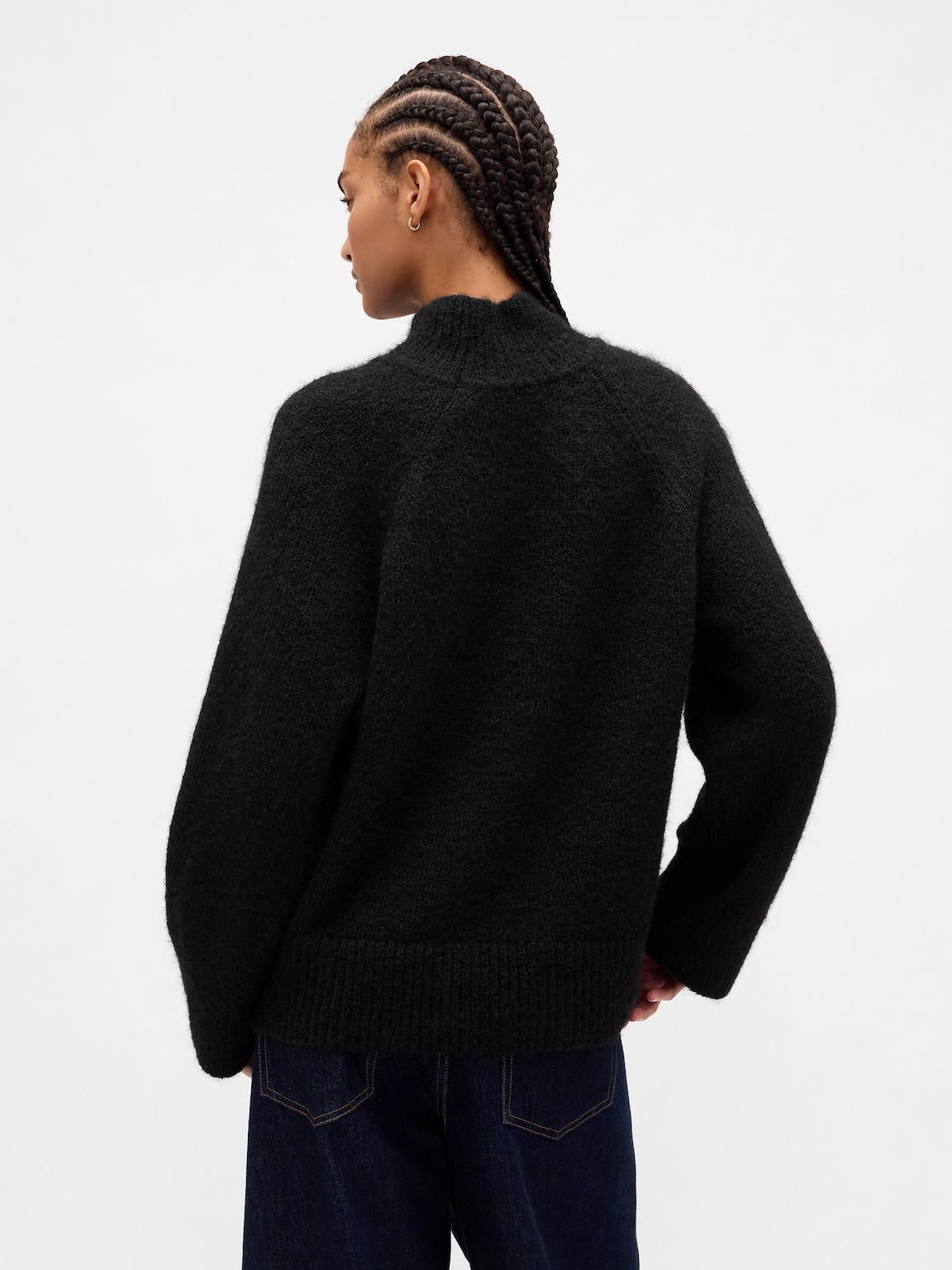 Fuzzy Oversized Turtleneck Sweater