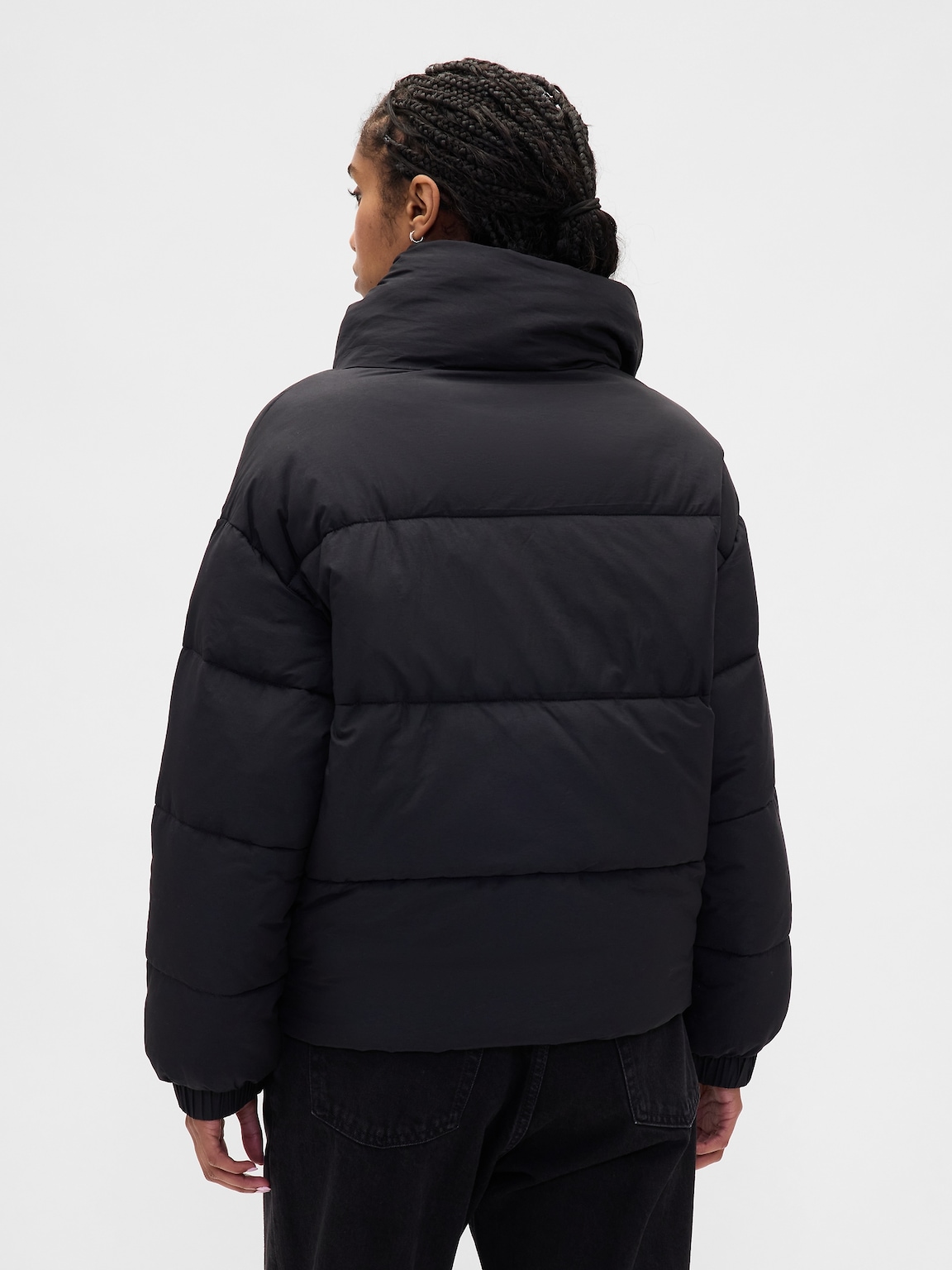 Faux Fur-Trim Puffer Jacket