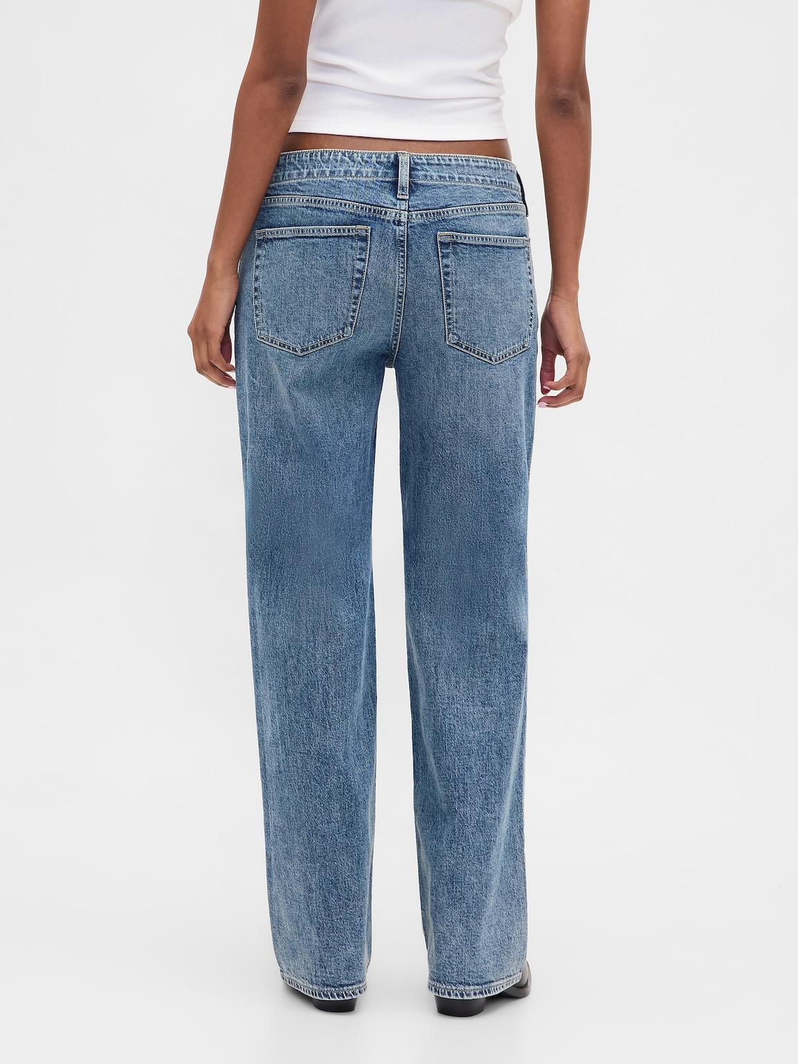Low Rise '90s Loose Lace-Up Jeans