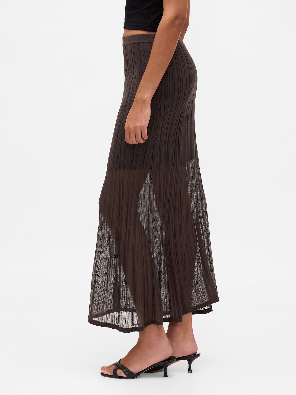 Sheer Maxi Sweater Skirt