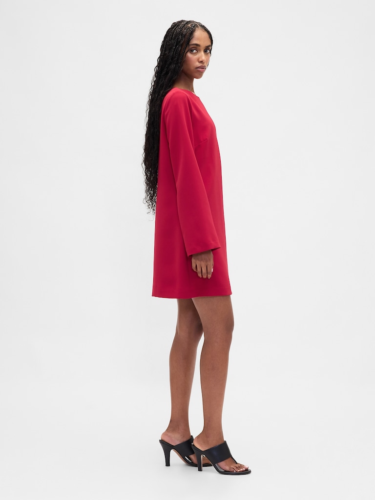 Boatneck Mini Shift Dress