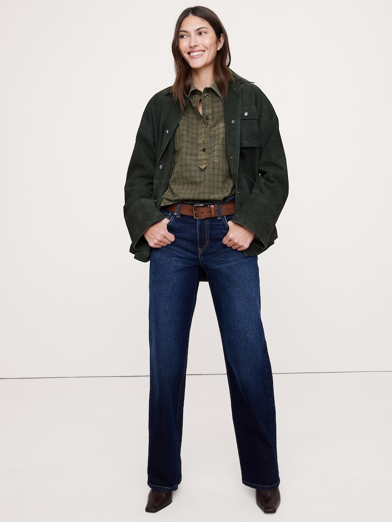 Oversized Cotton Poplin Banker Shirt