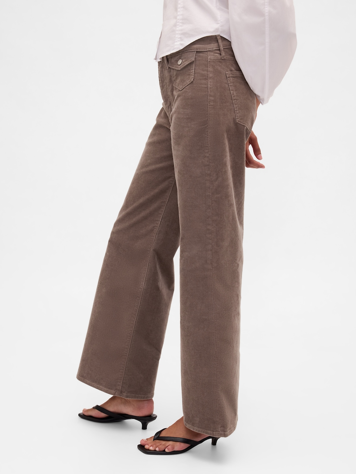 High Rise Stride Corduroy Wide-Leg Pants