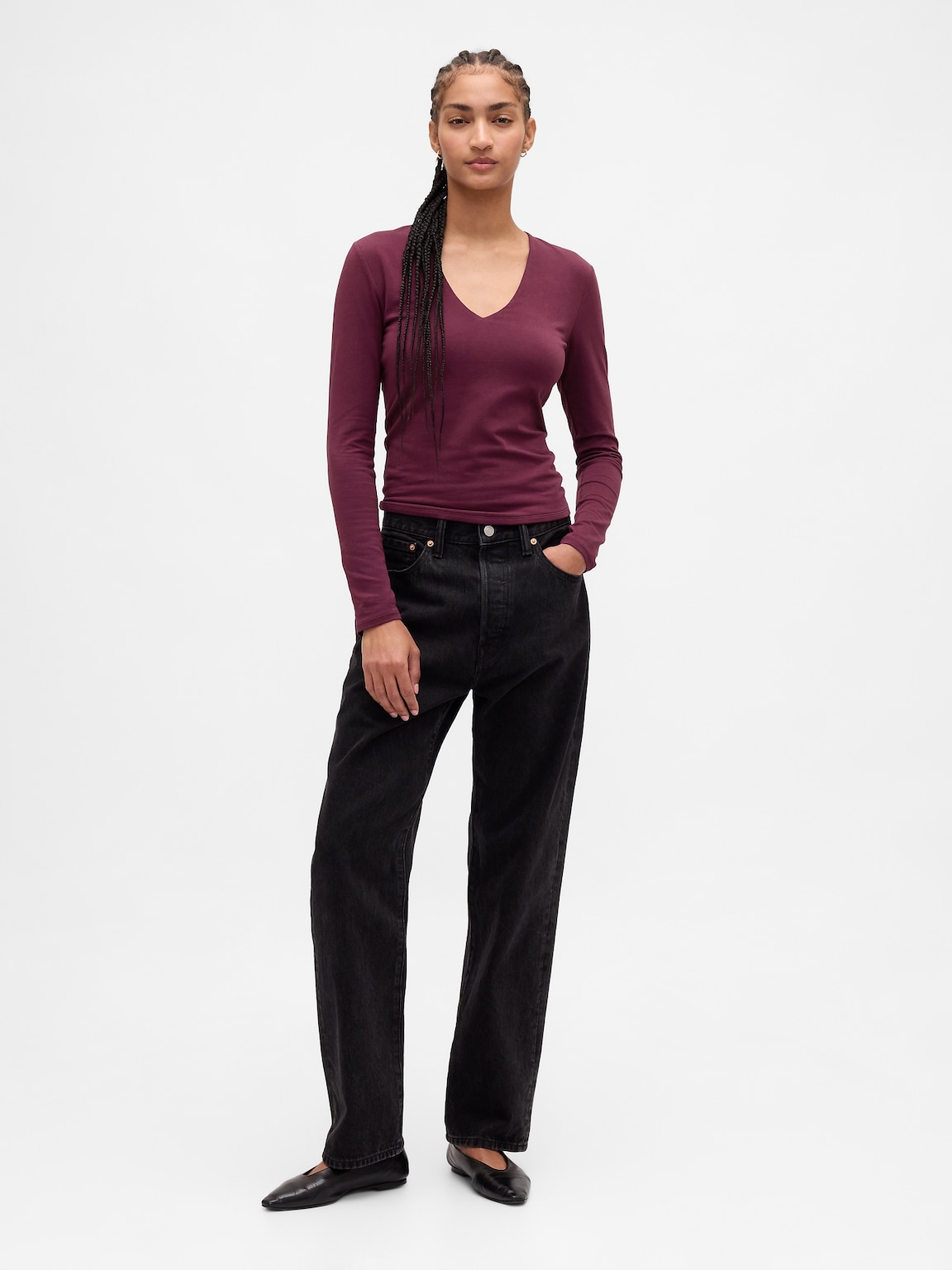 CloseKnit Jersey V-Neck T-Shirt