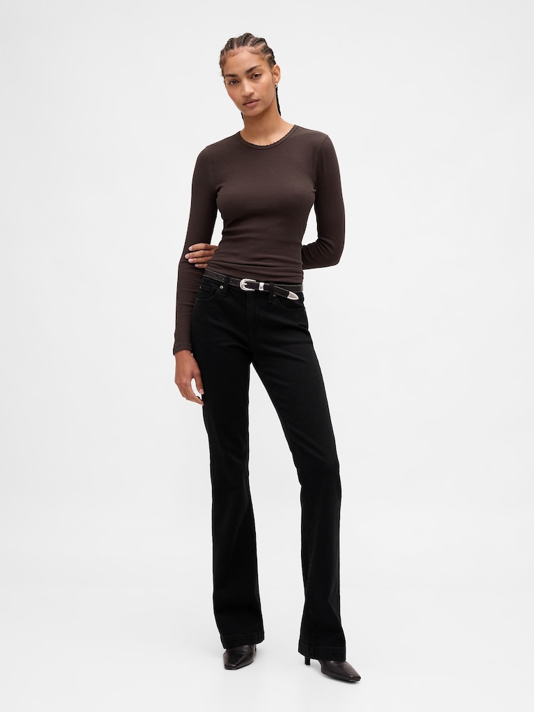 Pointelle Rib T-Shirt